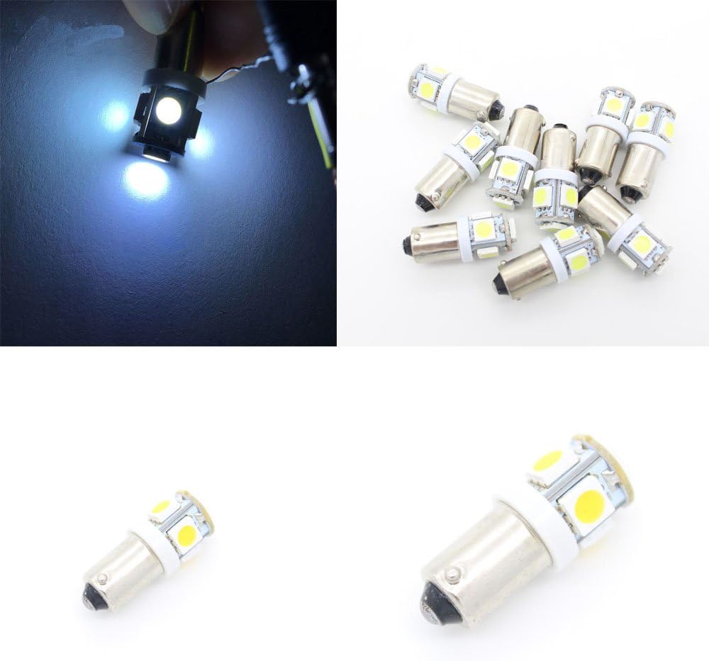 BOOMBOOST 10 pcs 5SMD 5050 LED T11 BA9S White T4W 182 1445 H6W 53 Car Wedge Light Car Indicators Bulb Light Wedge Lamp - Image 3