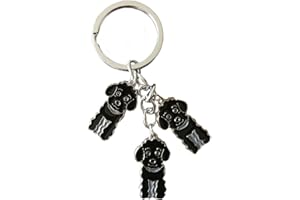 Mummumi Pet Keychain,Three Cute Dogs Pendant Style Lovely Dog keying Bag Charm Metal Pet Key Ring for Birthday Gift
