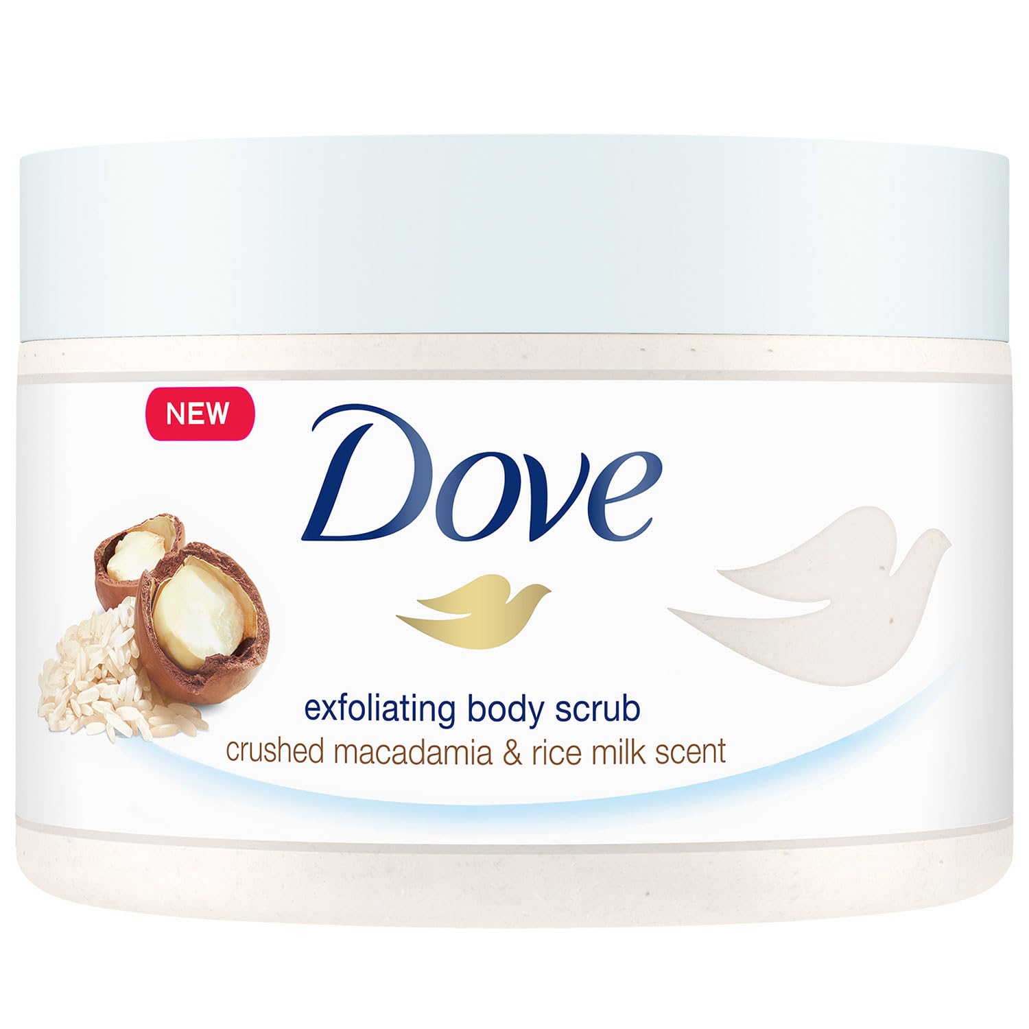 Dove Exfoliating Shower Scrub with Macadamia & Rice Milk 225 ml