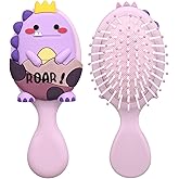 DINATIS Toddler Detangler Brush - Mini Massage Brush for Kids with Air Cushion - For Thin Hair of Boys and Girls - Purple