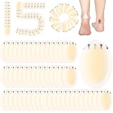 Tarpop 150 Pcs Blister Bandages for Feet, Waterproof Hydrocolloid Gel Pads, Hydrocolloid Bandages, Adhesive Feet Cushions for Heel, Toe, Finger Protection, Blister Prevention Patches(Oval)