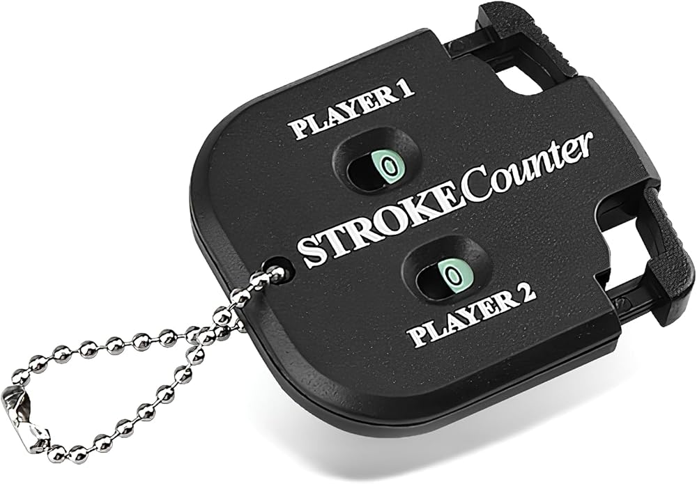 nllkii Portable Digital Golf Score Counter 2 Player Stroke Counter Keychain