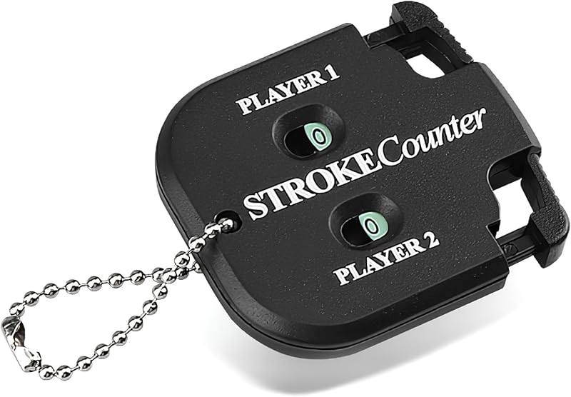 nllkii Portable Digital Golf Score Counter 2 Player Stroke Counter Keychain