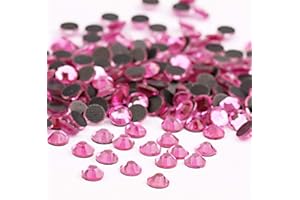 Crystal Hotfix Rhinestone,Machine Cut Stone 2880pcs/pkg (Dk.Pink,SS6/2mm)