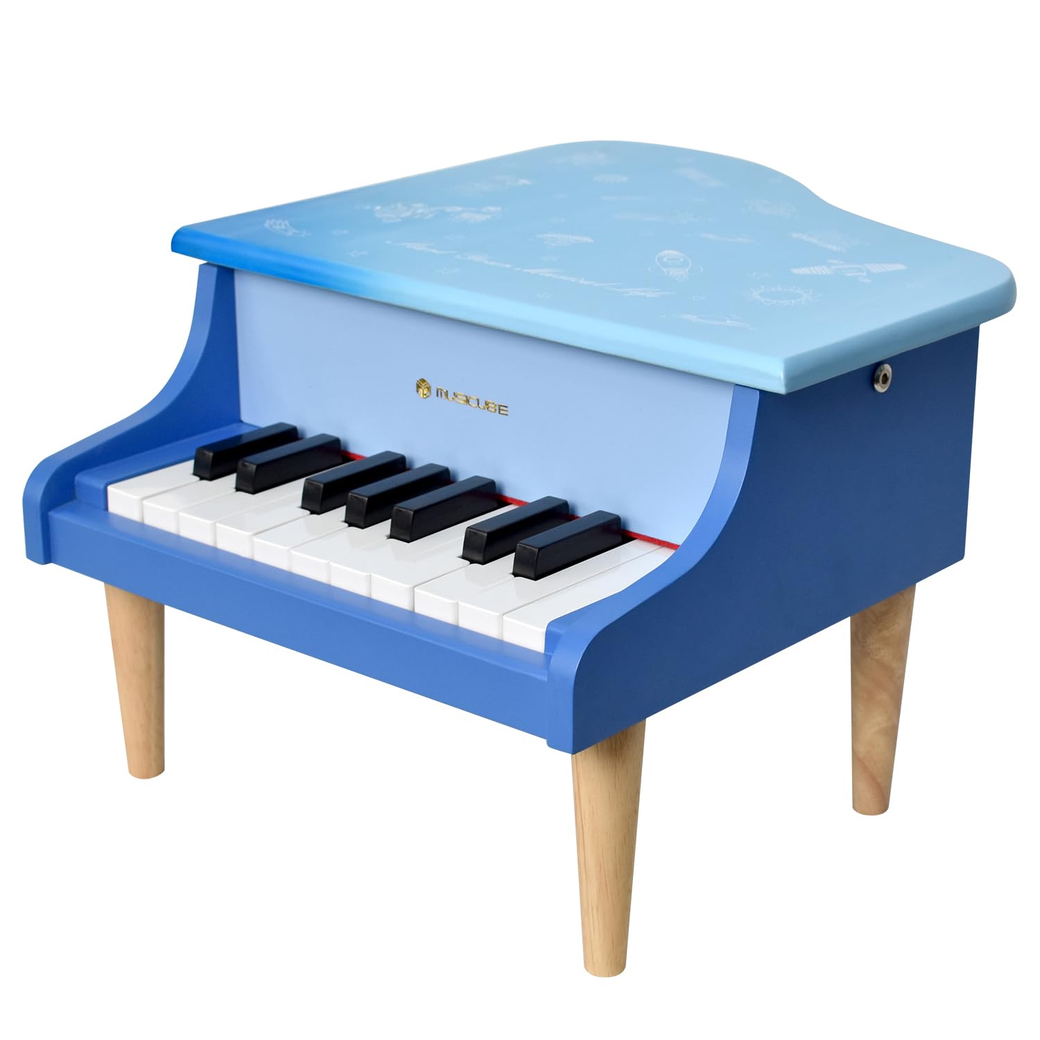 MUSICUBE Kids Mini Piano - 18 Key Grand Piano for 3-7 Year Olds, Beginner Girls & Boys, Educational Musical Instrument Gift Choice (Range: C4-F5)