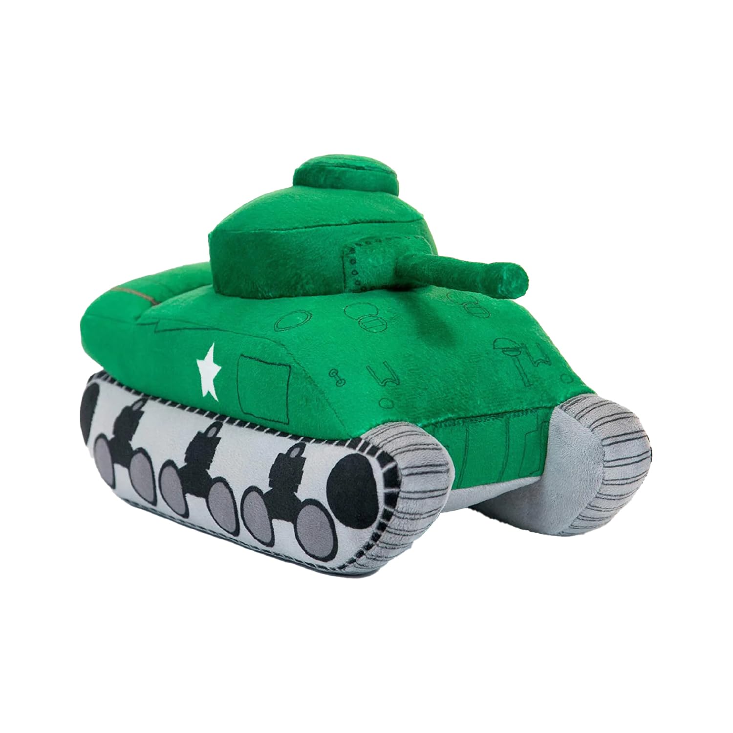 Green Sherman Tank Soft Toy - Cute Plush Toy for Kids and Collectors - Historical military gift