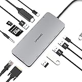 USB C Docking Station, MacBook HDMI Adapter 13-in-1 UPGROW Type-C Hub with 4K HDMI,VGA,USB 3.0&2.0, USB C/F, PD Charger, SD/T