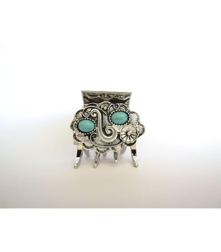 Amazon.com: Native American Turquoise Silver Hair Barrette  display picture 2