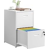 SteeLoong 2 Drawer File Cabinets,Metal Office File Cabinet with Lock,White | Filing Cabinets for Home Office,Vertical Modern File Cabinet Office Two Drawers for Hanging Letter,Assembly Required