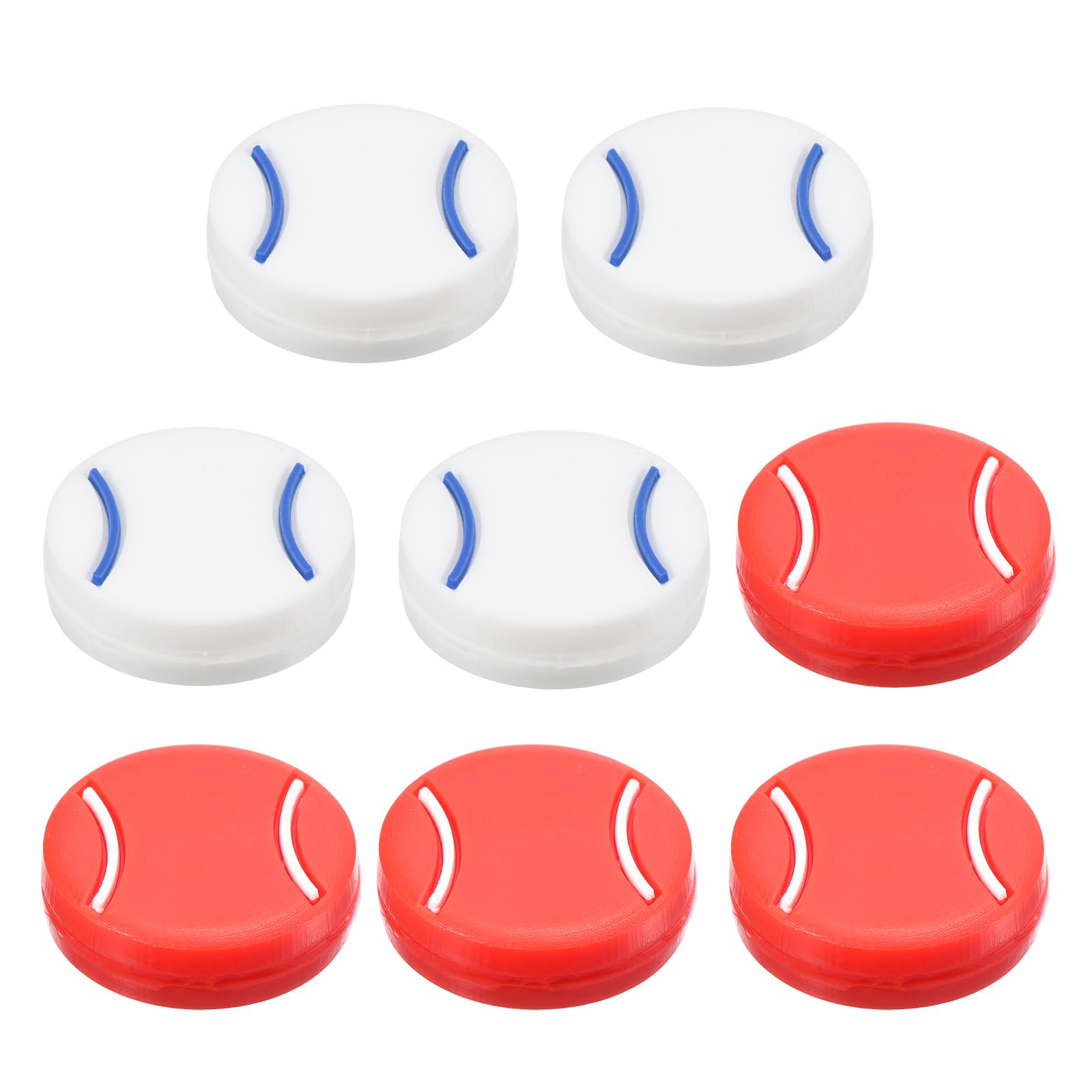 PATIKIL Tennis Racket Vibration Dampener, 8 Pack Tennis Racket Damper Silicone Racket String Shock Damping Absorber for Tennis Racket and String, Red/White