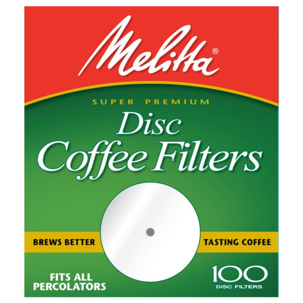 (100 Count (Pack of 2)) - Melitta 8.9cm White Disc Coffee Filters (Pack of 2)