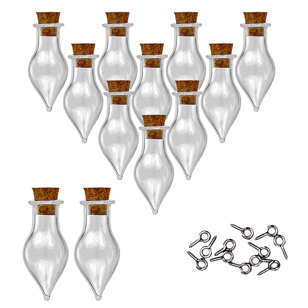 MIGK 24pcs Small Mini Glass Jars Bottles with Cork