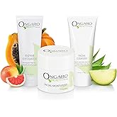 Ongaro Beauty Your Best Skin Today Set - Hydrating Facial Cleanser Wash, Gentle Exfoliating Face Scrub, and Hydrating Face Moisturizer, Complete Skincare for All Skin Type for Men & Women - 12 Fl Oz