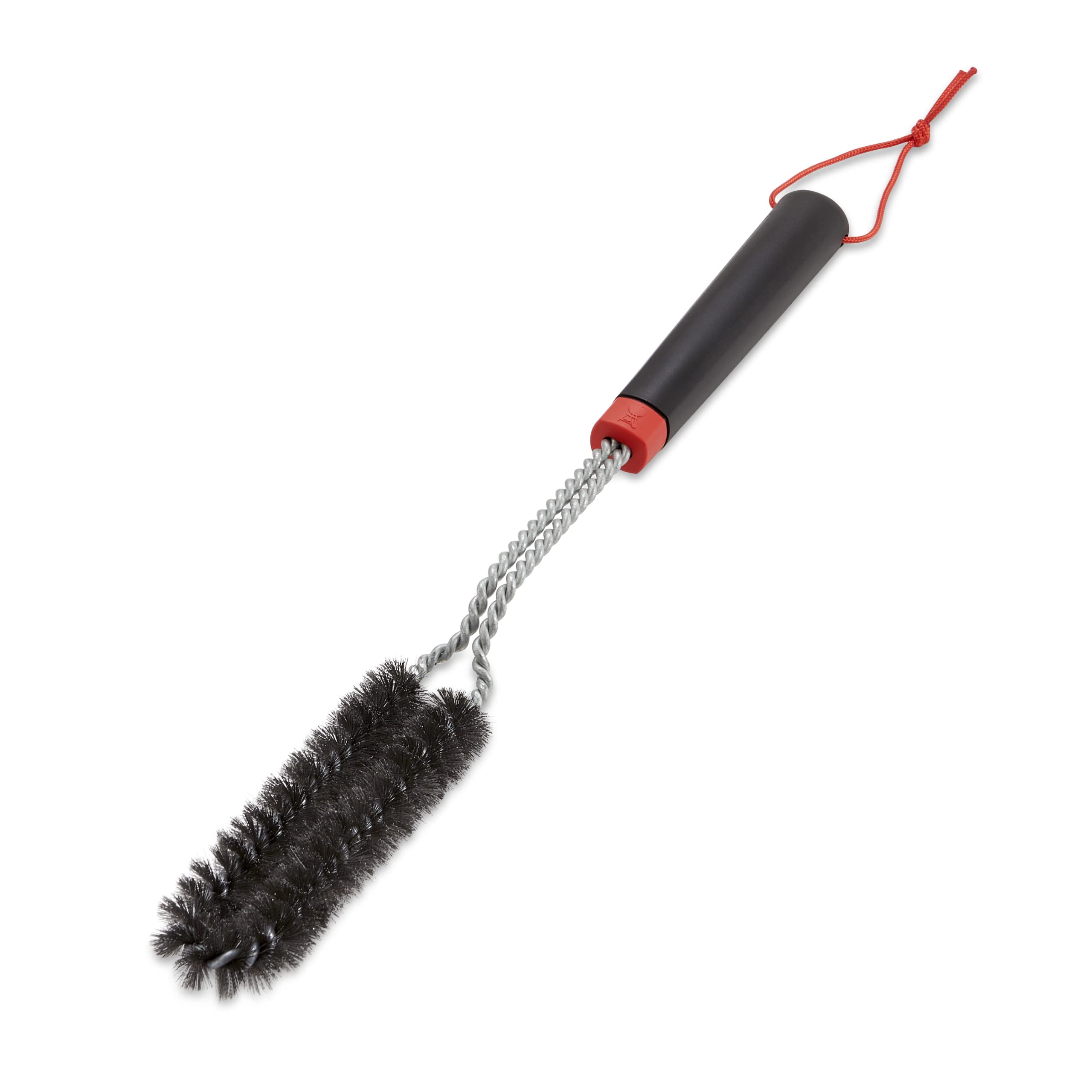 Weber Detail Barbecue Brush 45 cm/BBQ Cleaning Tool, Removes Stubborn Grease & Food Residue from Cooking Grates, Non-Slip Silicone Handle, Stainless Steel Bristles, 44.5 cm x 5.7 cm x 2.5 cm