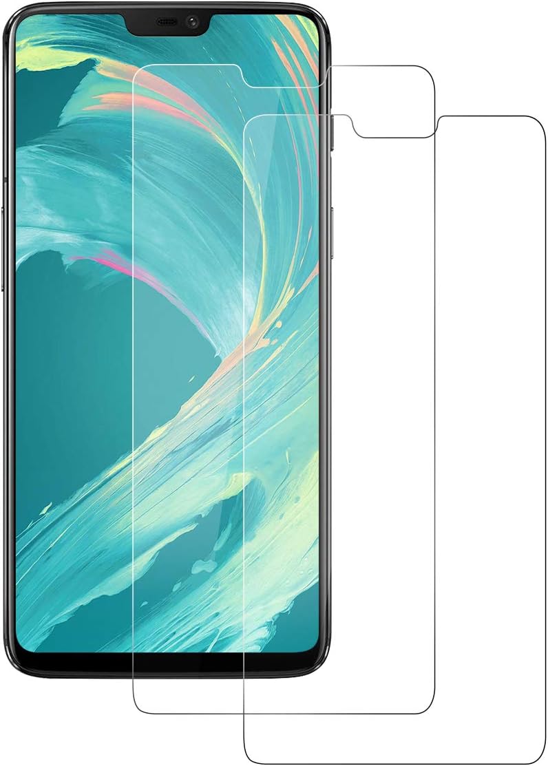 Premium Tempered Glass Compatible with OnePlus 6 DOSNTO 2 Pack Screen Protector [3D Full Coverage] [9H Hardness] [Anti-scratching][Anti-fingerprint] Protective Film