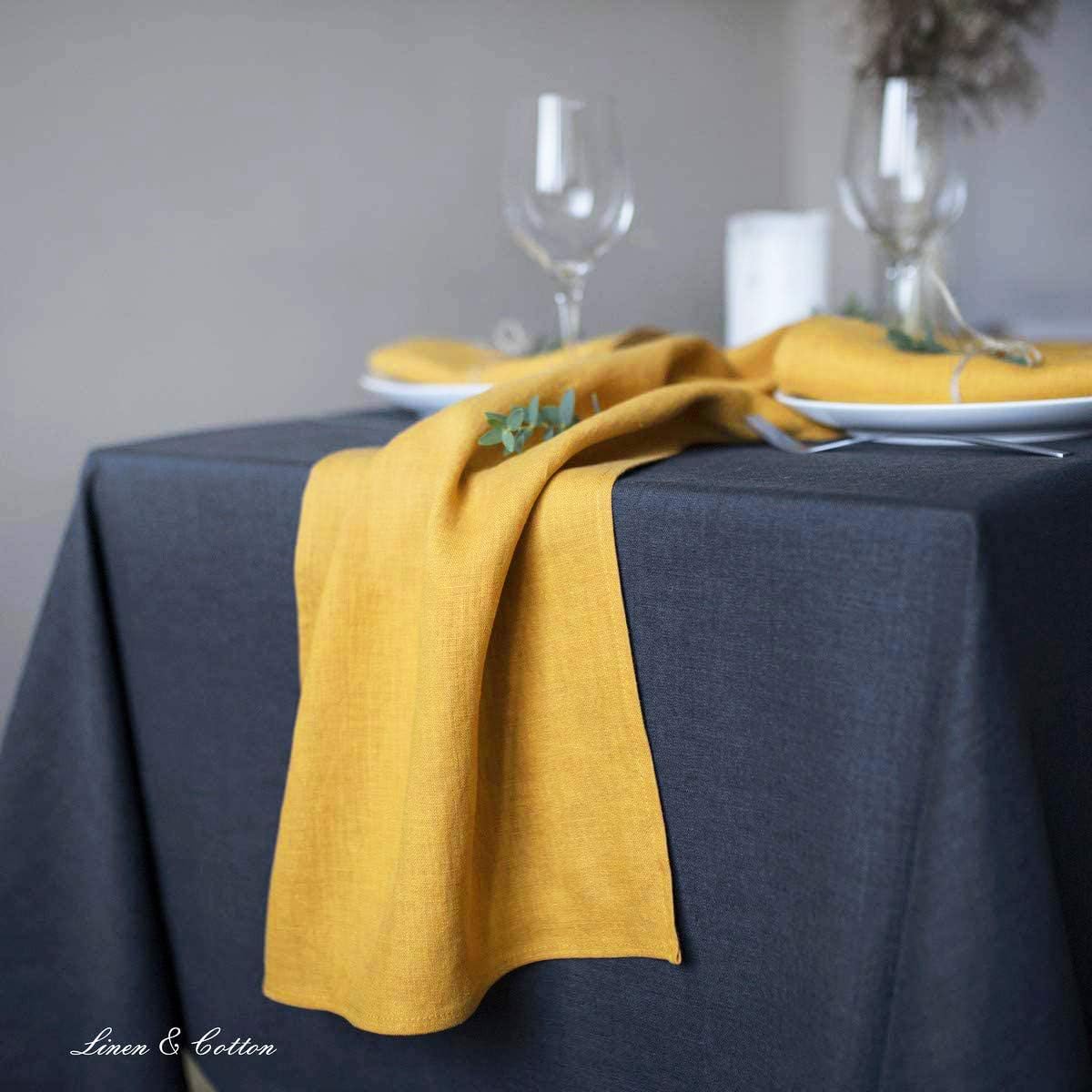 Linen & Cotton Table Runner Cloth Hygge in 100% Linen - Image 3
