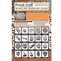 Artistic Motif Round and Mandala Block Print Wood