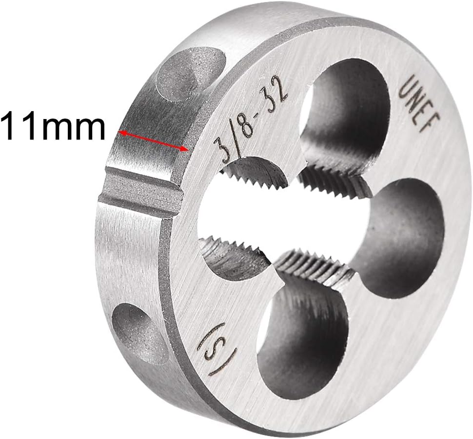 sourcing map 3/8-32 UNEF Round Die, Machine Thread Right Hand Threading Die, Alloy Tool Steel Screw Thread Cutting Die - Image 4