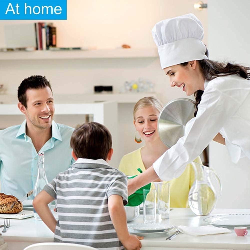 COLIBROX Chef Hat, 2PCS Adult Premium Adjustable Elastic Baker Kitchen Cooking Chef Cap, for Adult/Kids , White: Home & Kitchen