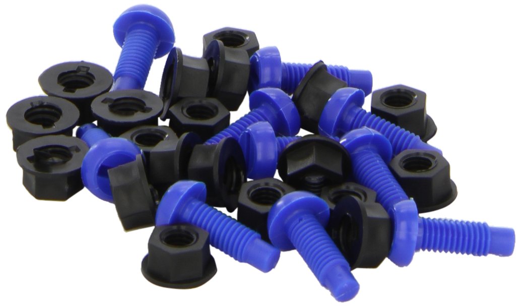 Connect 31529 Number Plate Fixing 3/4" Blue Screws/Nuts 100pc