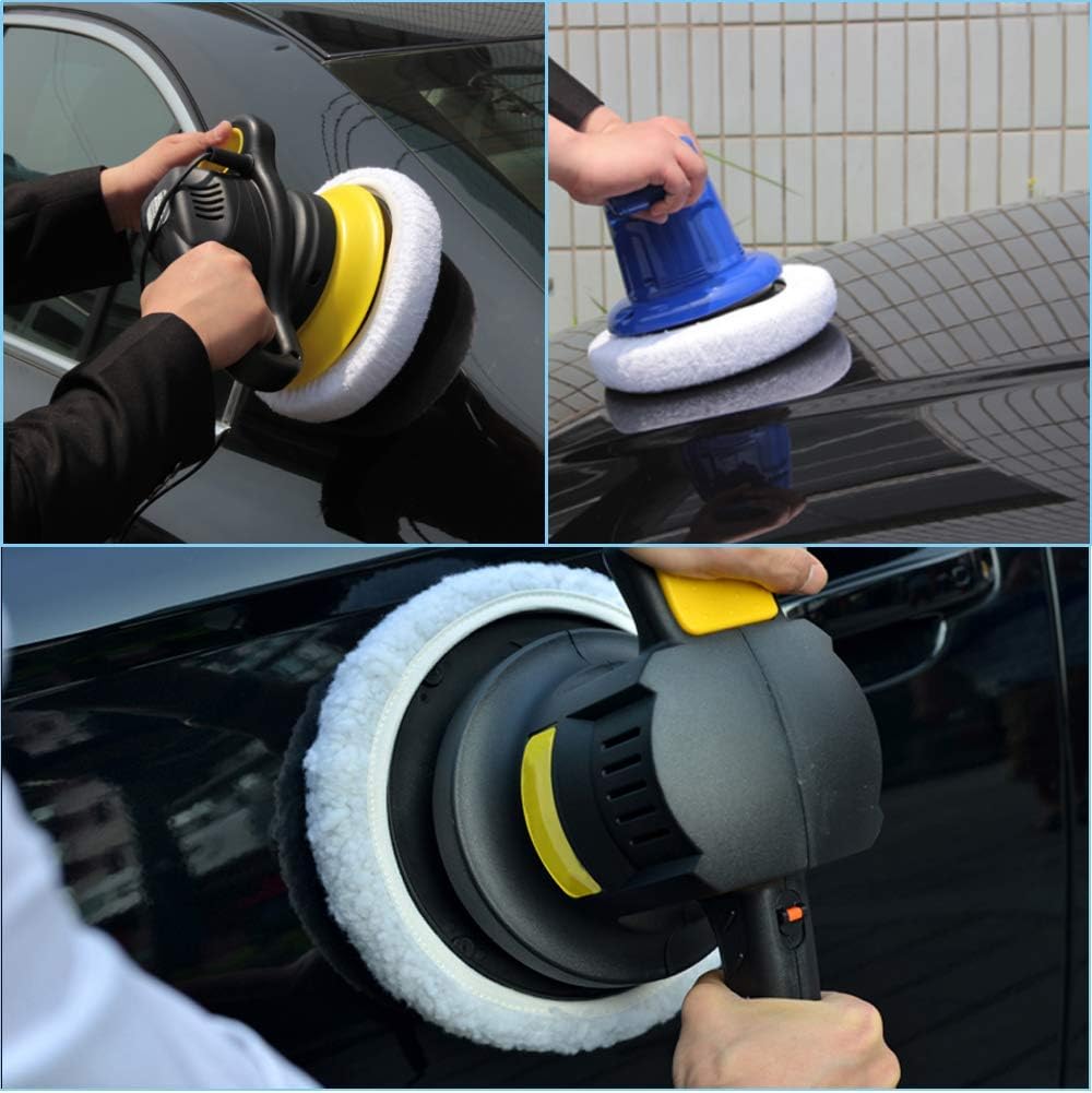 5 to 6 Inch 5Pcs Wool Polishing Orbital Buffing Pad Cover Waxer