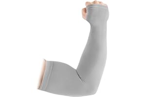 KEMFORD Arm Sleeves for Men and Women – 8 mmHg Light Compression – 1 Pair – Sun Protection – Cooling UPF 50 Compression – Basketball Running