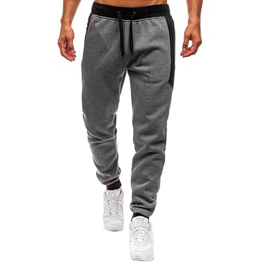 Pantalones Casuales Hombres Moda Color Sólido Casuales