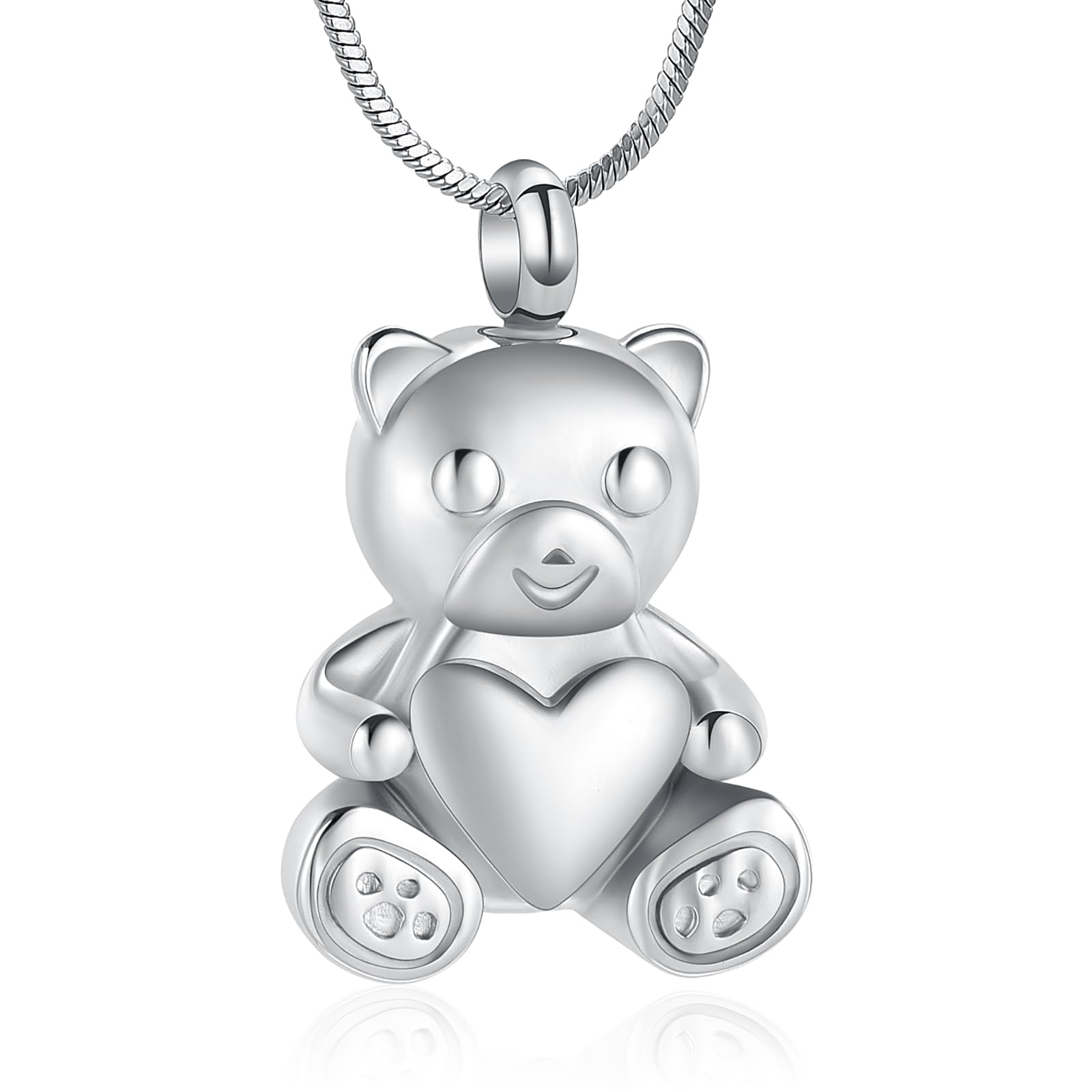 "Teddy Bear Cremation Jewelry Ashes Necklace Funeral Memorial Pendant Keepsake Cremation Jewelry for Ashes for Pet/Human, Metal, not" — image 1
