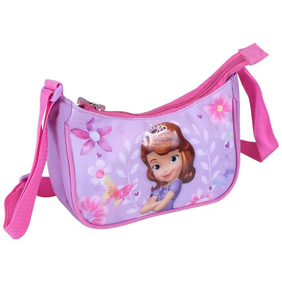 Perletti Kinder Umhängetasche für Mädchen Disney - Kleine Umhänge mit Motiven aus Prinzessin Sofia die Erste - Tasche für Rei