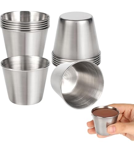 thumbnail image 2 of HAC24 96-Pack Stainless Steel Shot Jars – 2cl (20ml) With Stamper – Dishwasher Safe 2 of 5