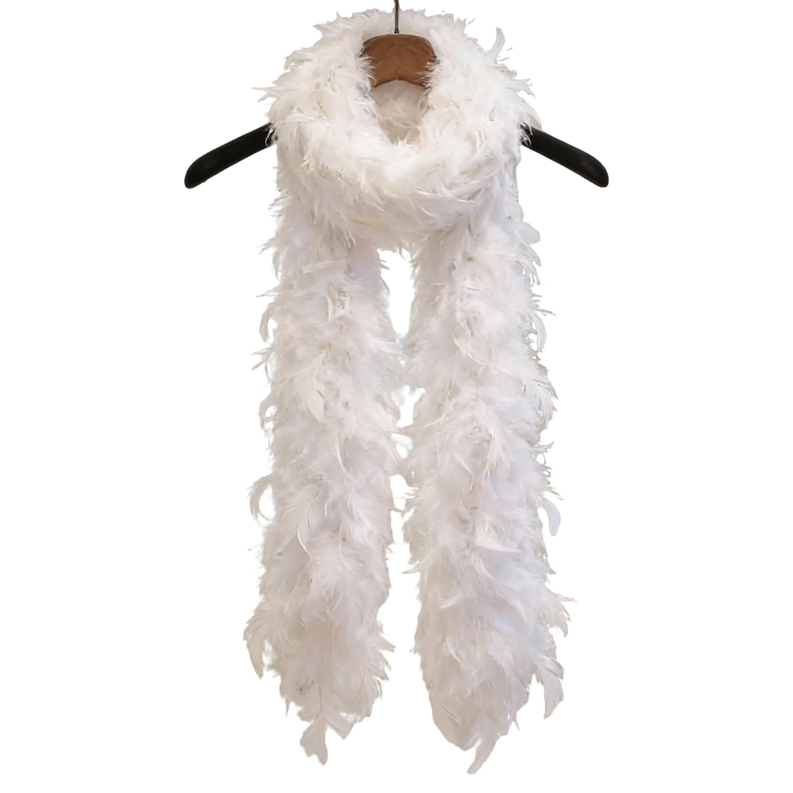 White Feather Boa, 2m 40g Feather Boa, White Fluffy Feathers Boas, for Women, Girls, Dancing, Fancy Dress, Crafts, Carnival, Wedding