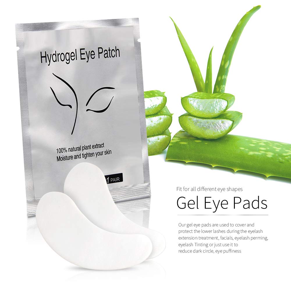 110 Pairs Eyelash Extension Gel Pads, Teenitor Lint Free Lash Under Eye Patches- Green: Beauty