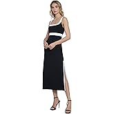 Donna Morgan Sleeveless Square Neck Midi Side Slit | Cocktail Dresses for Women