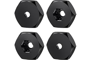 BENEDICT HARRY 4Pcs 5mm to 12mm Wheel Hex Hubs Adapter for WPL D12 1/10 RC Trucks 1/24 SCX24 RC Cars Upgrade Parts