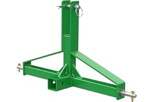 Garvee 3 Point 2" Receiver Trailer Hitch Heavy Duty Drawbar Adapter Cat 1 Tractor Tow Compatible,10,000Lb Tractor 3 Point Hitch Receiver,Towing Ball Mount, Tractors Standard Category 1