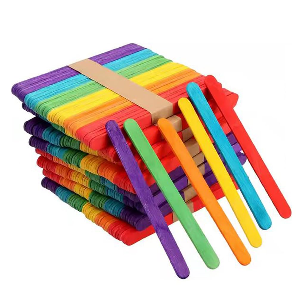 arkCRAFT Multi Coloured Wooden Lollipop Sticks Pk-1000 by ARK (114 x 10 x 2mm)