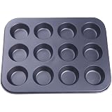 Moule Muffins Silicone 12 Cavités En Forme De Vache - Antiadhésif, Résiste à 220°C, Facile à Démouler