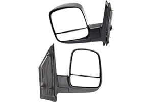 KOOL-VUE Kool Vue Driver & Passenger Side Mirrors for Chevrolet Express 2500 Express 3500 GMC Savana 2500 Savana 3500 2008-2021 With Spotter Glass Textured