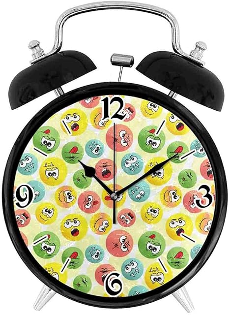 Amazon Co Jp 可愛い 面白い レトロ ナチュラル目覚まし時計ー表情 面白い かわいい目覚まし時計ーサイズ 4インチ Home Kitchen
