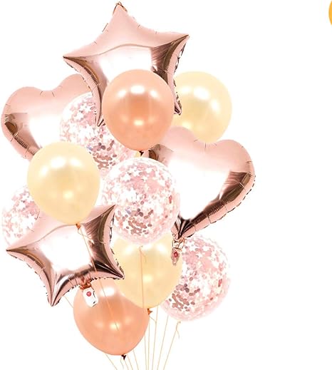 Amazon Co Jp パーティー 飾りつけ バルーン 風船 星 ハート ラメ ピンク13個入り おもちゃ