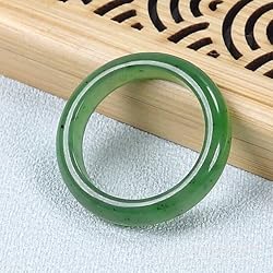 YMHOP 5-6mm 7-8mm Width Natural Hotan Jade Rings
