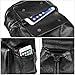 Vbiger Unisex PU Leather Laptop Backpack Large-capacity Casual Daypack Multi-purpose Drawstring Shoulders Bag with Multiple Pockets and Drawstring Opening, Suitable for Men and Women (Black)