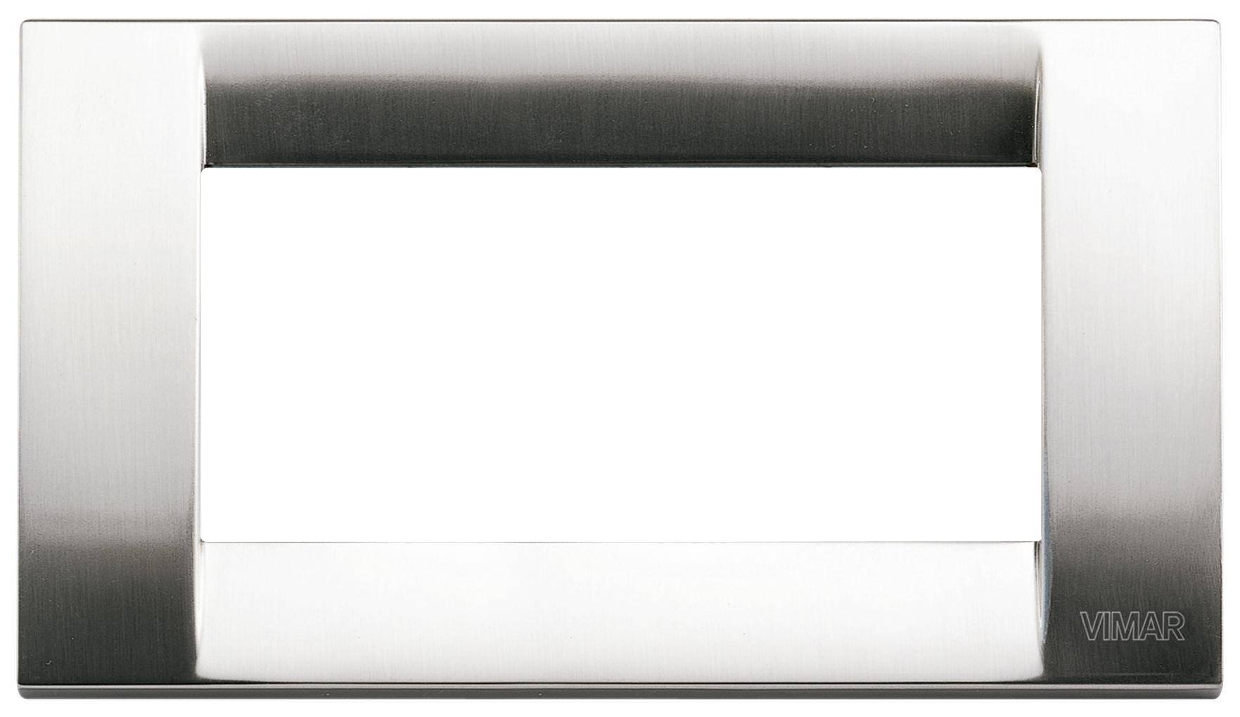 idea Series – Classic Plate 4 Modules Metal Idea Brushed Nickel