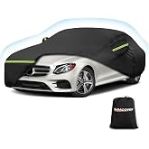 for Mercedes Benz E Class Car Cover E300 E350 E450 E63 AMG 2006-2025 Sedan | Waterproof All Weather 210D Oxford with Cotton Lining Heavy Duty Full Cover Anti-Wind Straps Zipper