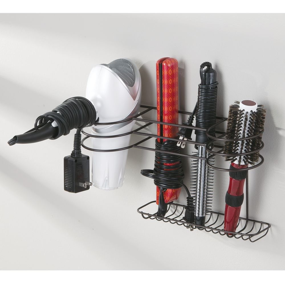 Hogar y cocina Soportes para secadores de pelo mDesign Soporte para