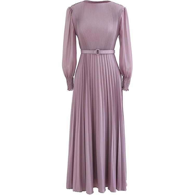 CHICWISH Women's Knit & Pleated Wrap Midi Dress - Caramel, Black, Blue, Cream Colors - View #7
