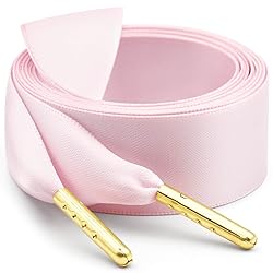 WEGOODZF Ribbon Satin Sneakers Shoelaces: 2 Pair
