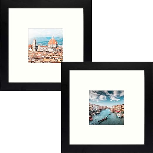 Amazon Com Frametory Square Photo Frame With Ivory Color Mat