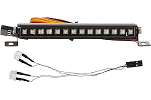 MEUS RACING SCX24 Roof Light Bar Headlights 14 LED Color for Axial SCX24 Upgrade Accessories Parts, Black