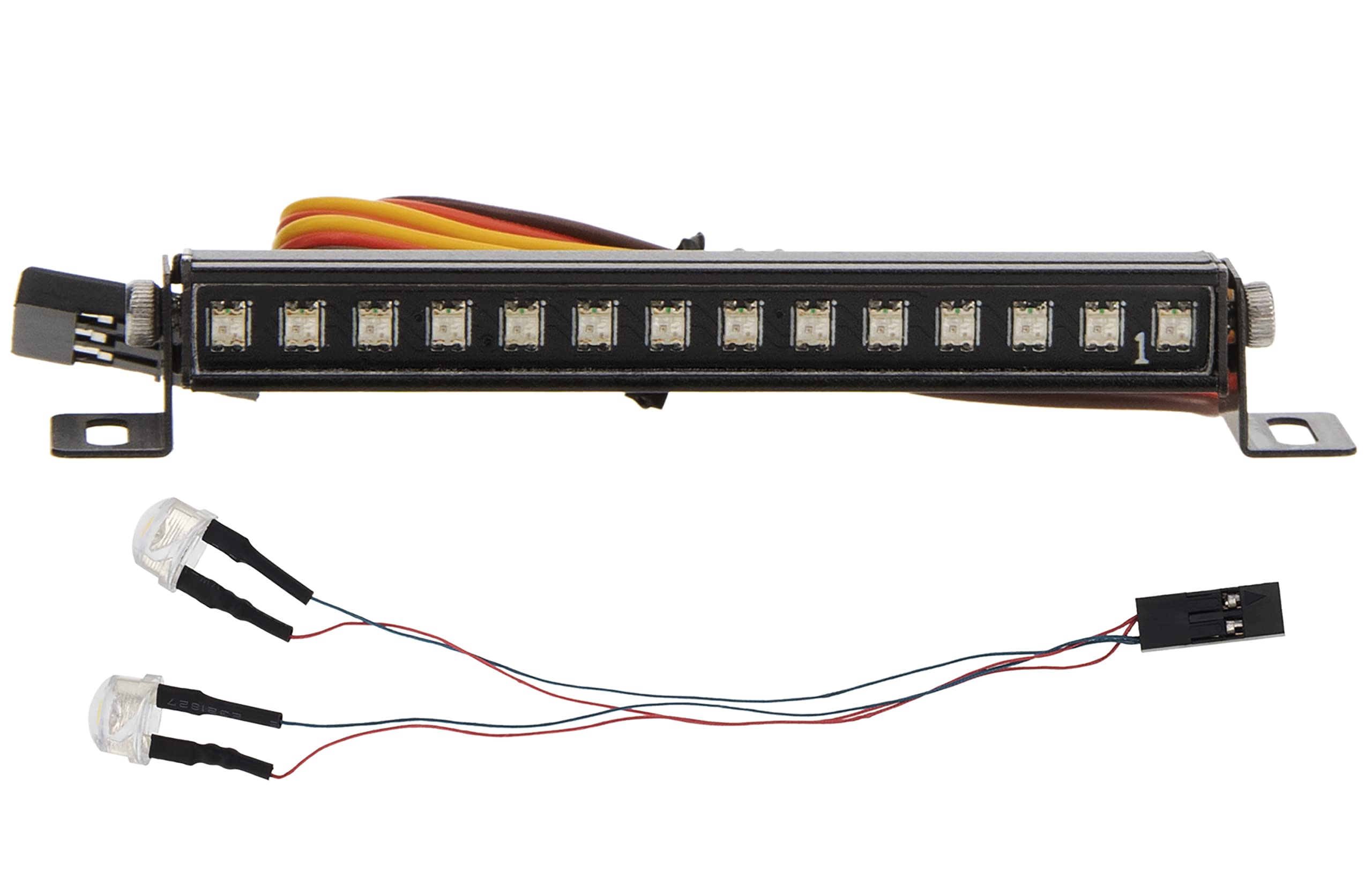 Photo 1 of **no lights***MEUS RACING SCX24 Roof Light Bar Headlights 14 LED Color for Axial SCX24 Upgrade Accessories Parts, Black